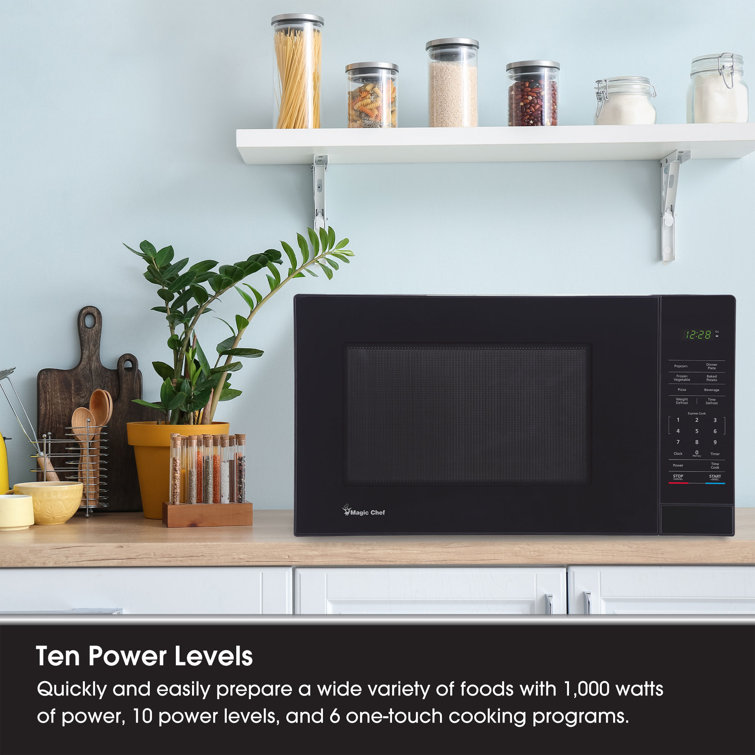 Magic Chef Black 1.1 Cubic Feet Countertop Microwave Oven