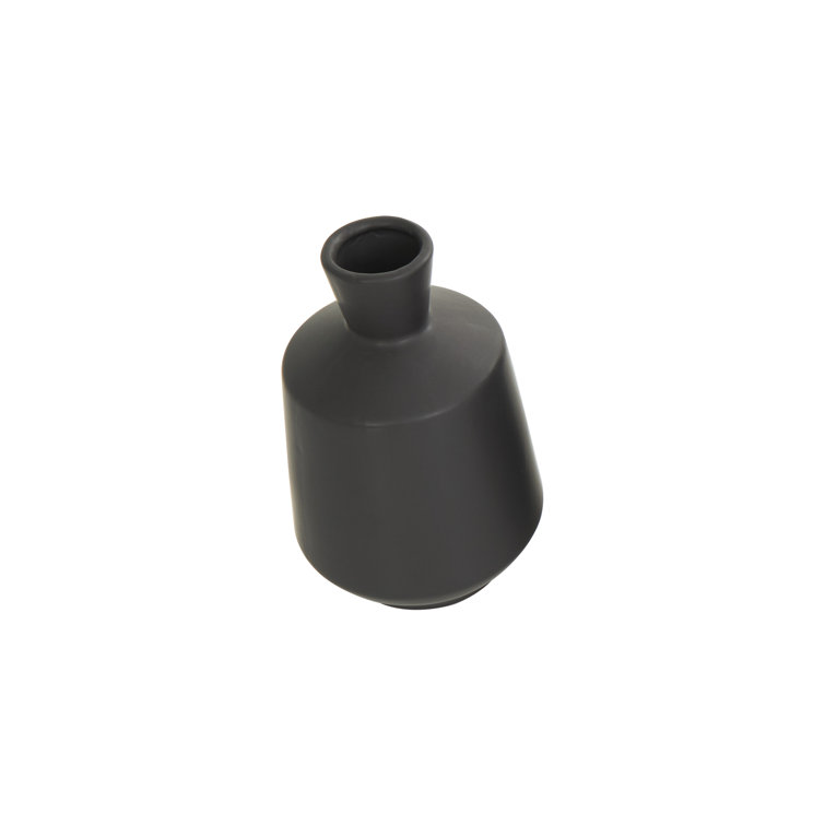 Black Ceramic Cylinder Table Vase