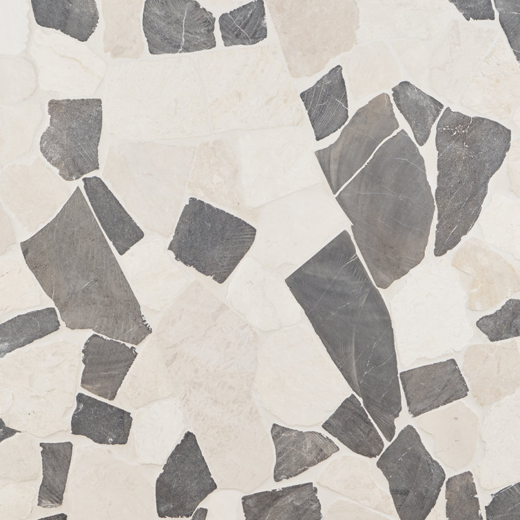 Island Gray Marble Mosaic Pebble Tile for Walls and Floors