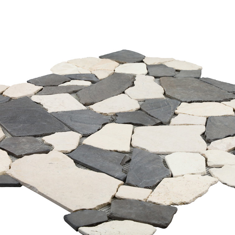 Island Gray Marble Mosaic Pebble Tile for Walls and Floors