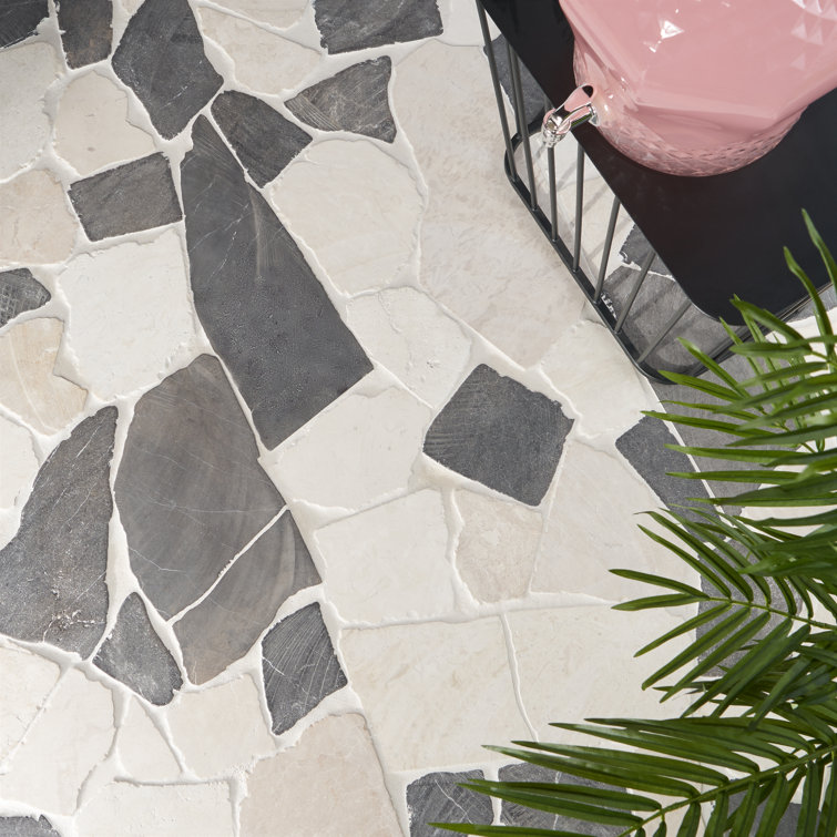 Island Gray Marble Mosaic Pebble Tile for Walls and Floors