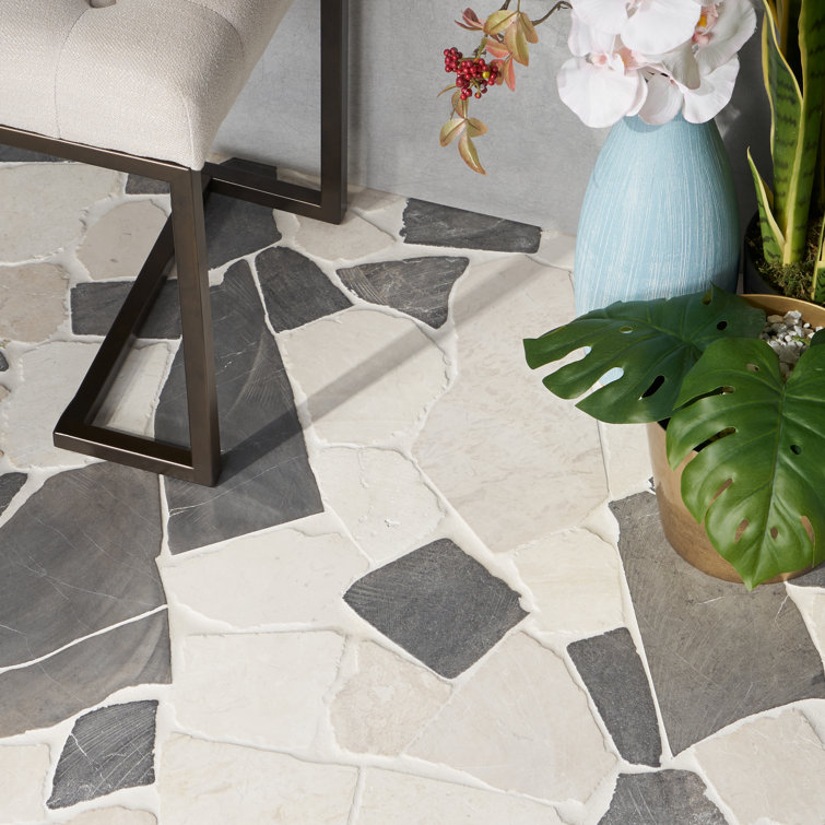 Island Gray Marble Mosaic Pebble Tile for Walls and Floors