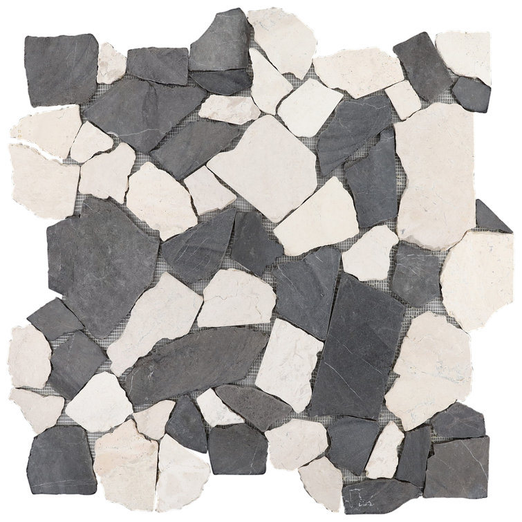 Island Gray Marble Mosaic Pebble Tile for Walls and Floors