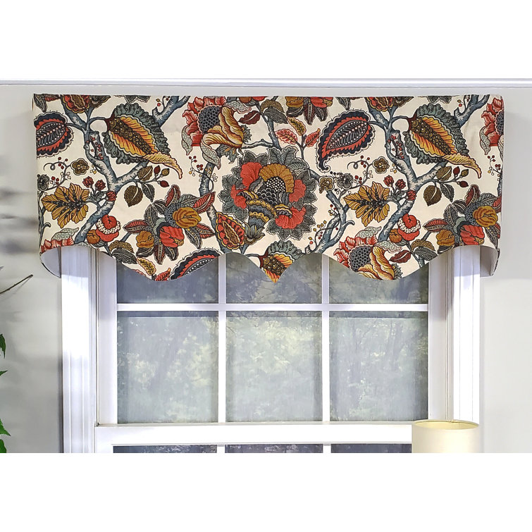 Multicolor Floral Rod Pocket Window Valance 50" x 17"