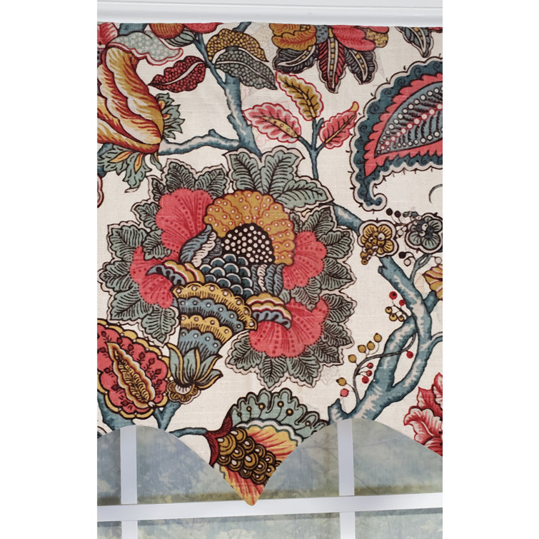 Multicolor Floral Rod Pocket Window Valance 50" x 17"