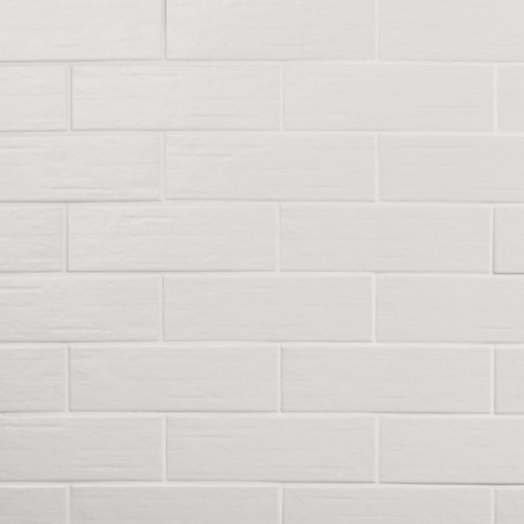 Matte White 3" x 9" Porcelain Subway Wall & Floor Tile