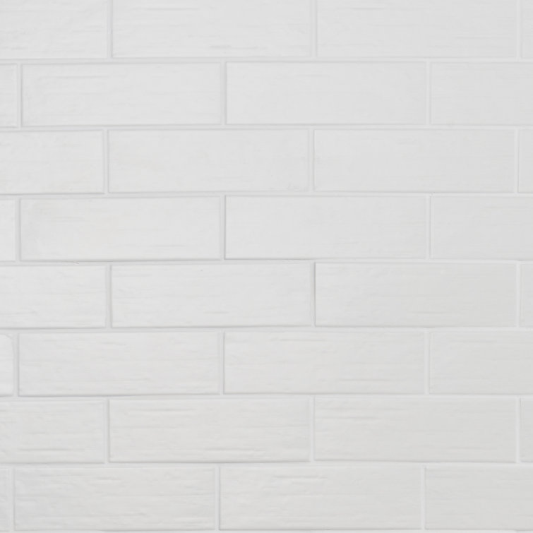 Matte White 3" x 9" Porcelain Subway Wall & Floor Tile