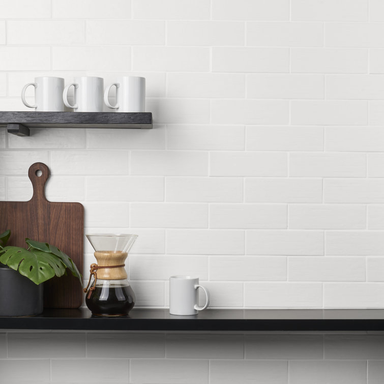 Matte White 3" x 9" Porcelain Subway Wall & Floor Tile