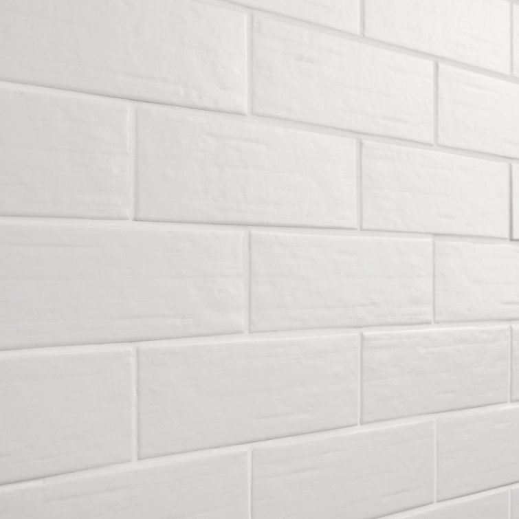 Matte White 3" x 9" Porcelain Subway Wall & Floor Tile