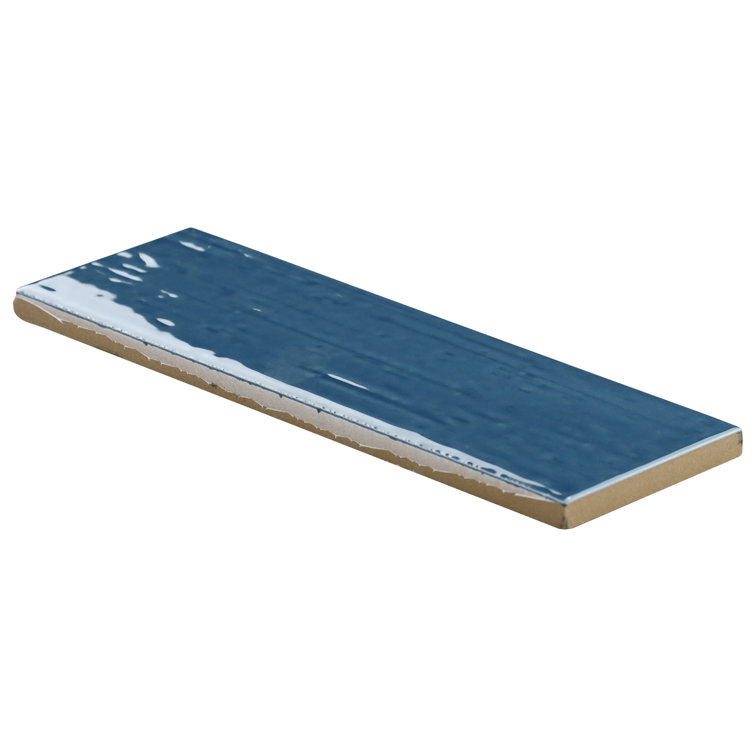 Hearth Blue Polished Porcelain Subway Wall Tile 3" x 9"