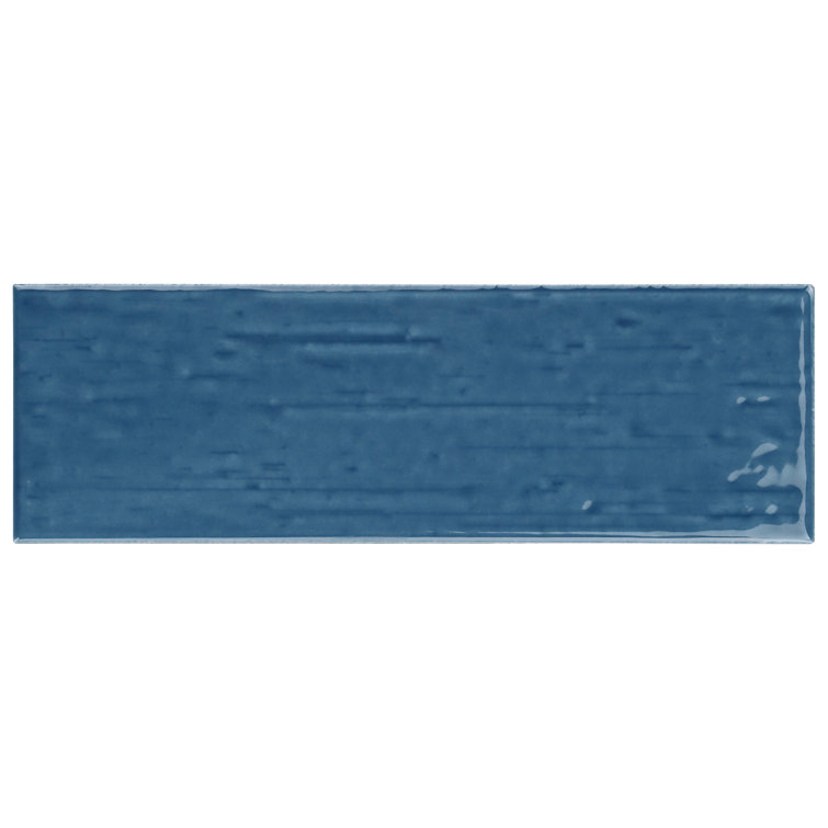 Hearth Blue Polished Porcelain Subway Wall Tile 3" x 9"