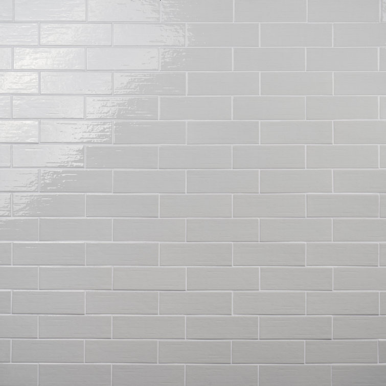Hearth Gray Polished Porcelain Subway Wall Tile
