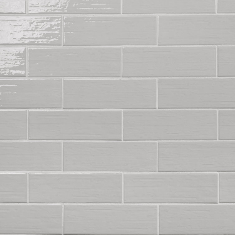 Hearth Gray Polished Porcelain Subway Wall Tile