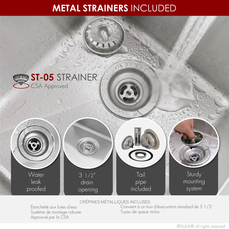 Stylish 31" Dual-Mount Double Bowl Stainless Steel Kitchen Sink