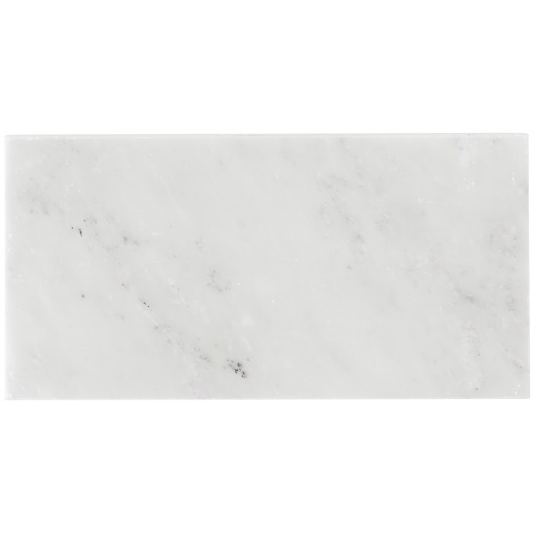 Eastern Asian Statuary White Polished Marble Subway Tile