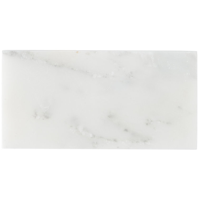 Eastern Asian Statuary White Polished Marble Subway Tile