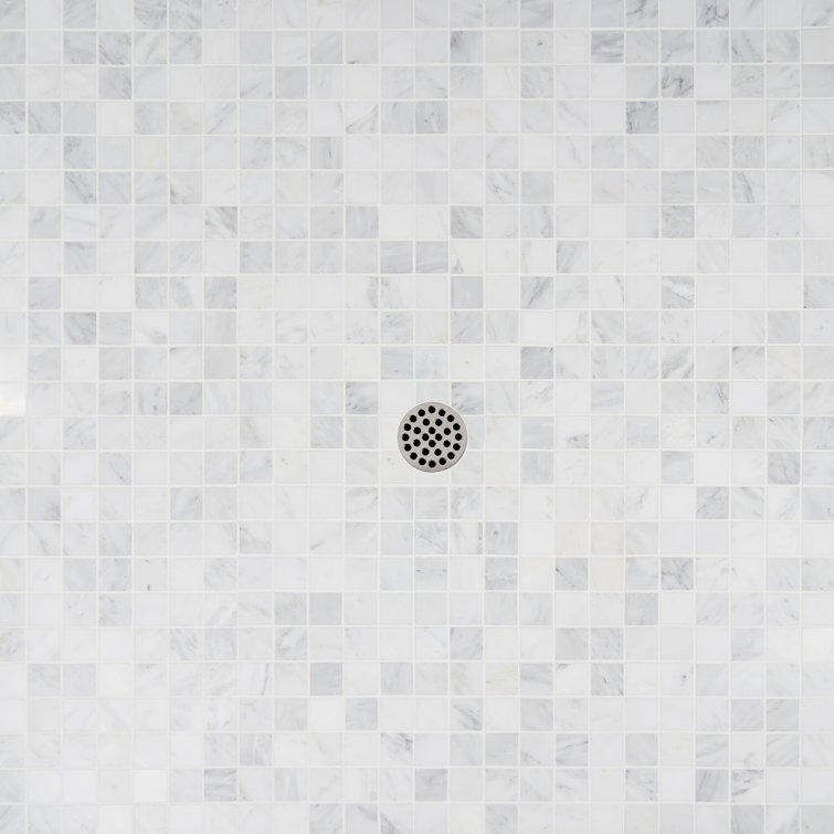 White 12x12 Honed Marble Mosaic Tile