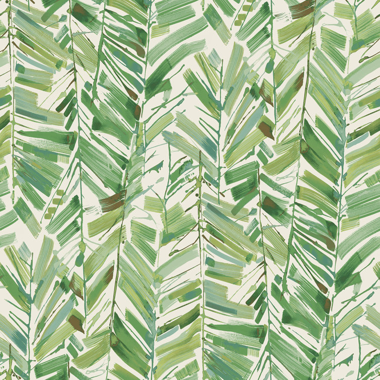 Green Tropical Palm Peel and Stick Wallpaper Roll