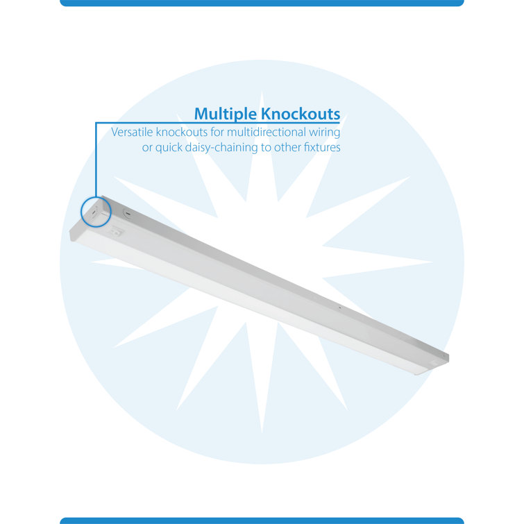 42-Inch White Adjustable LED Under Cabinet Light Bar