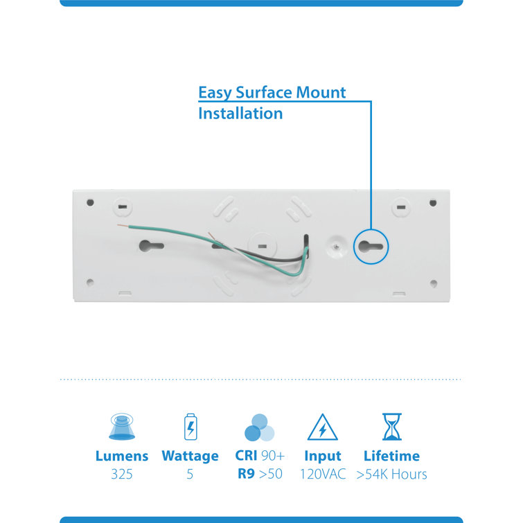 12-Inch Adjustable White LED Under Cabinet Light Bar