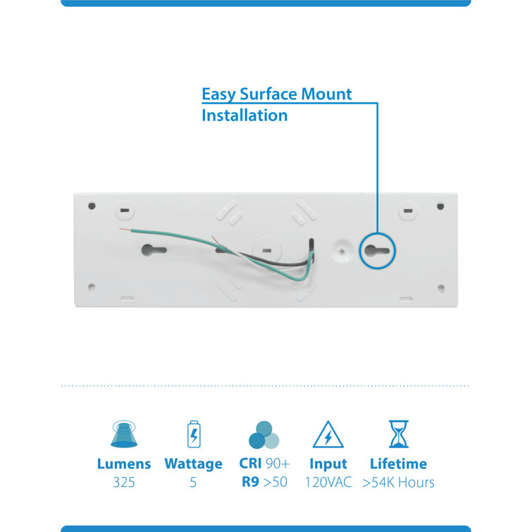 12-Inch White Adjustable LED Under Cabinet Light Bar