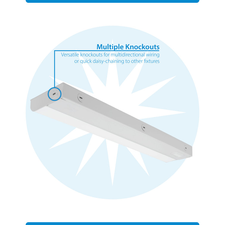 18-Inch White Adjustable LED Under Cabinet Light Bar