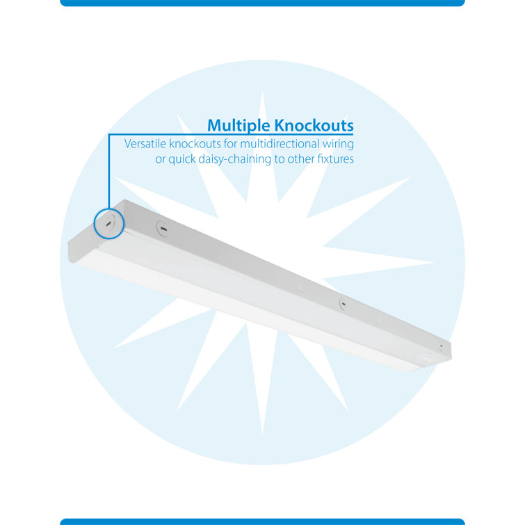 24-Inch White Adjustable LED Under Cabinet Light Bar