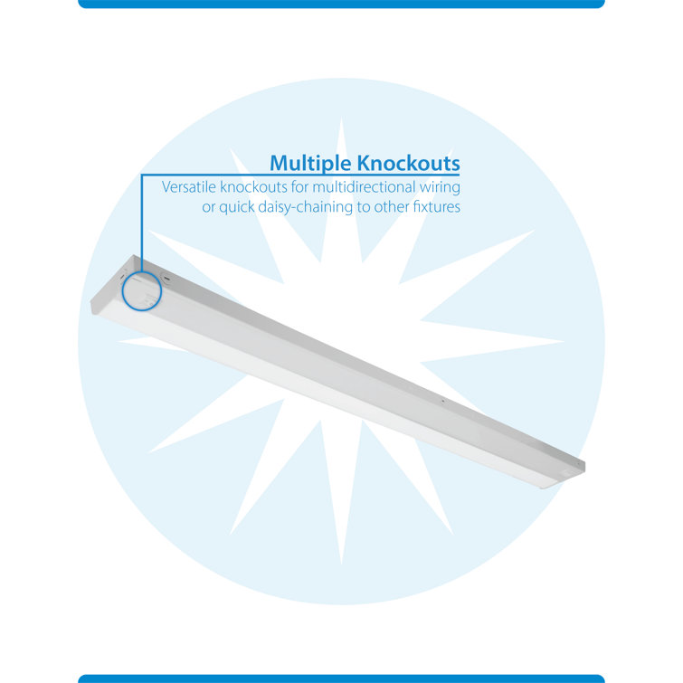 24-Inch White Adjustable LED Under Cabinet Light Bar