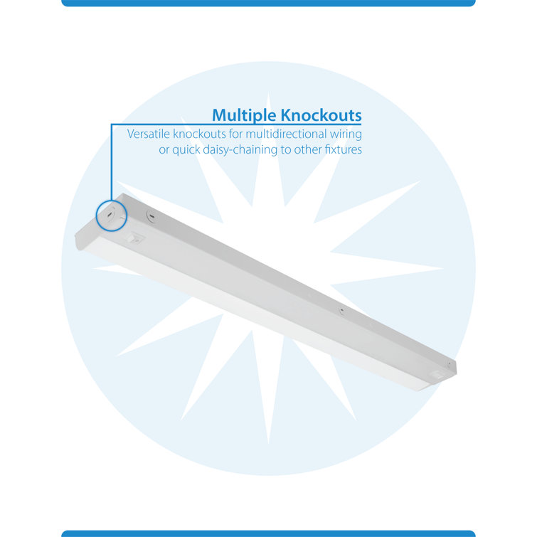 33-Inch White Adjustable LED Under Cabinet Light Bar