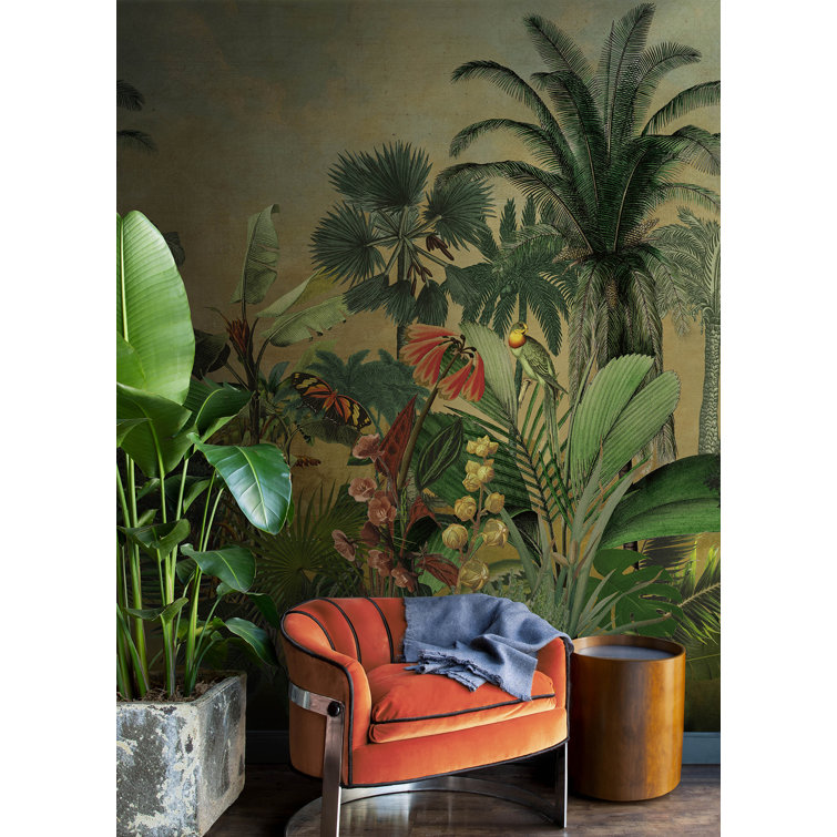 Hilo Tropical Green Peel and Stick Wall Mural