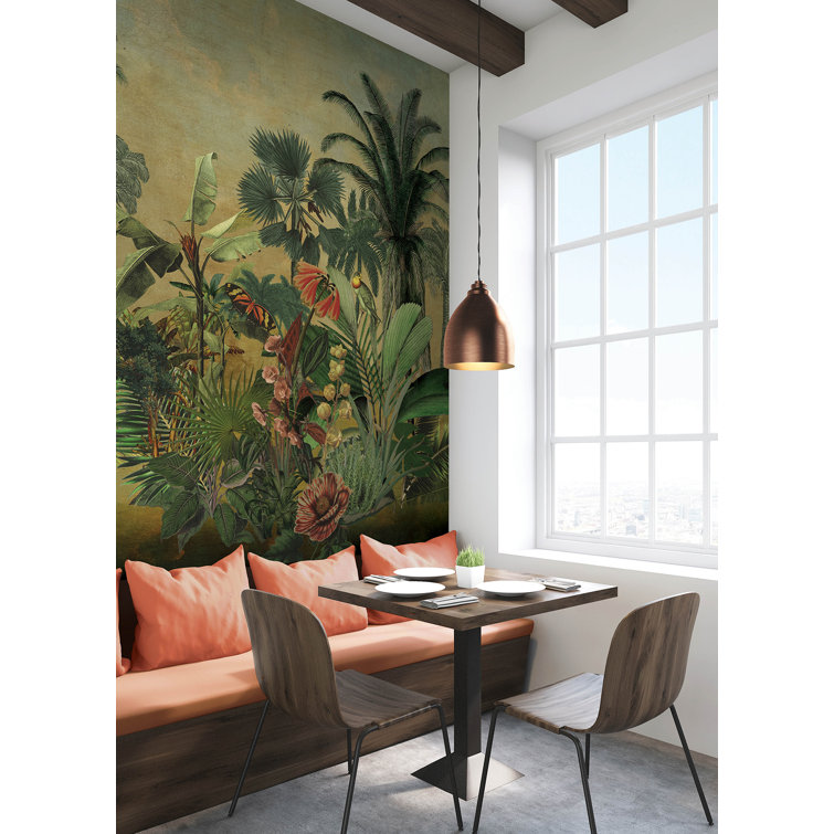 Hilo Tropical Green Peel and Stick Wall Mural