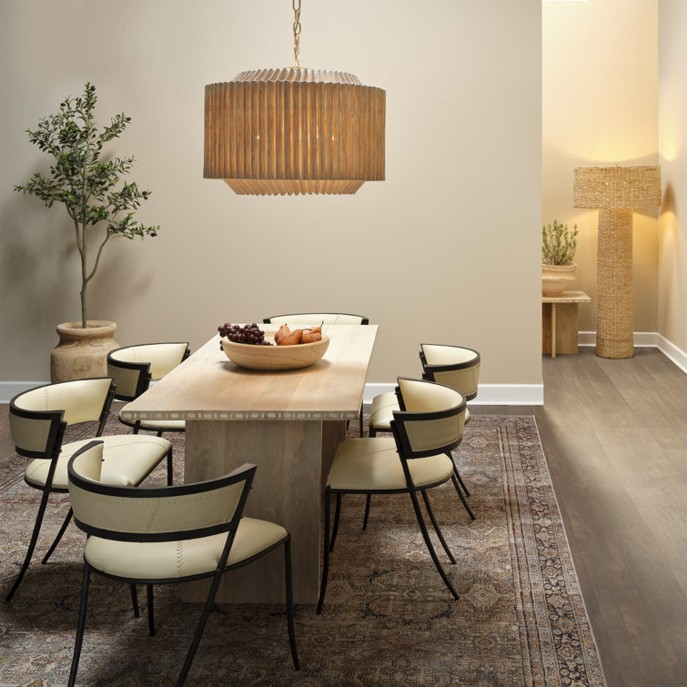 Scandinavian Cream Leather Barrel Chair with Iron Saber Legs