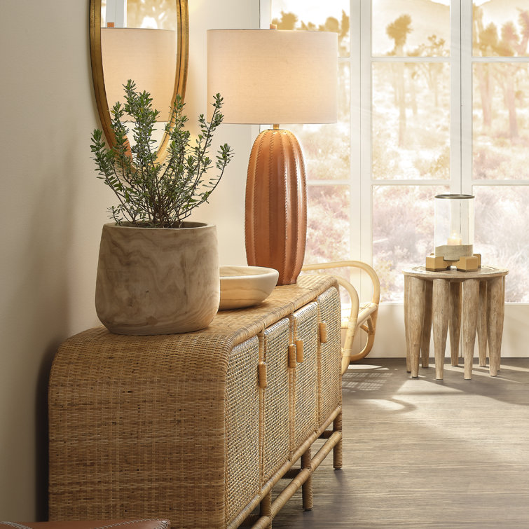 Santa Monica 72'' Mahogany Sideboard with Rattan Detail