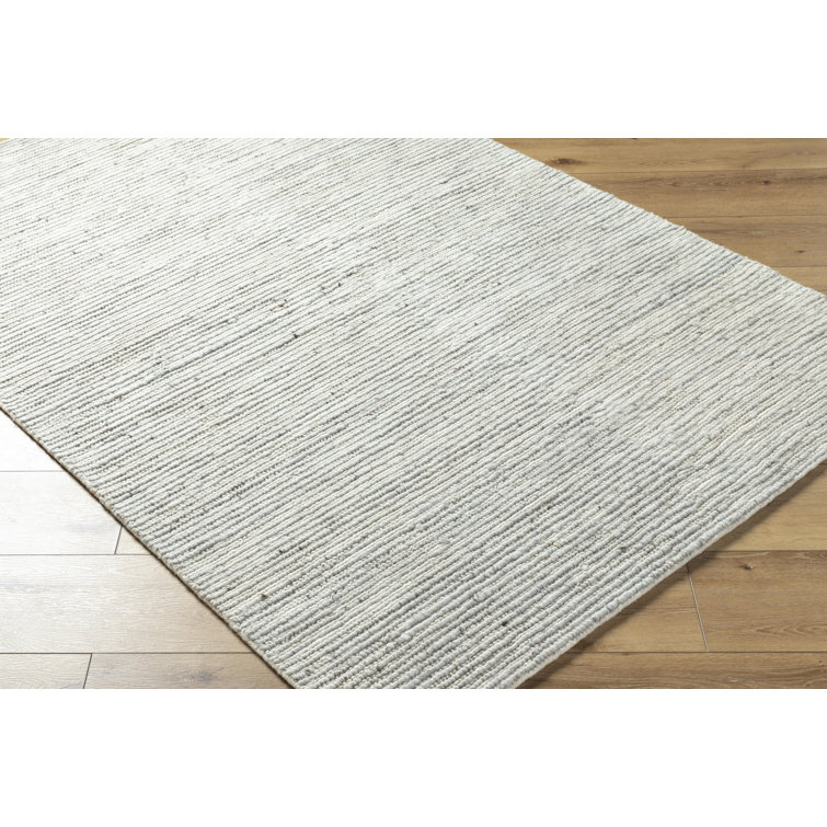 Handmade Gray Wool Rectangular 9' x 12' Rug