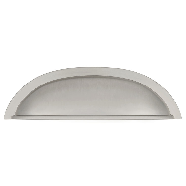 Stainless Steel Matte Cup Cabinet Pull with Mounting Hardware