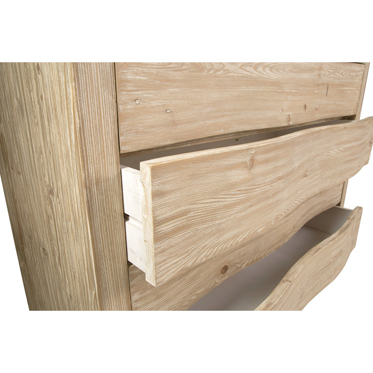 Presley Natural Wood 4-Drawer Farmhouse Dresser