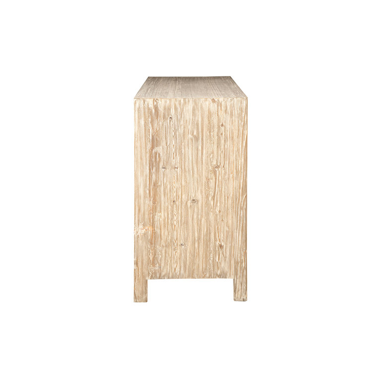 Presley Natural Wood 4-Drawer Farmhouse Dresser