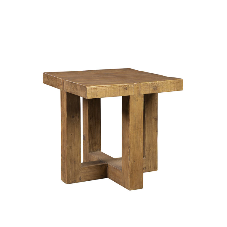 Ranger Solid Pine Rustic Brown Square End Table