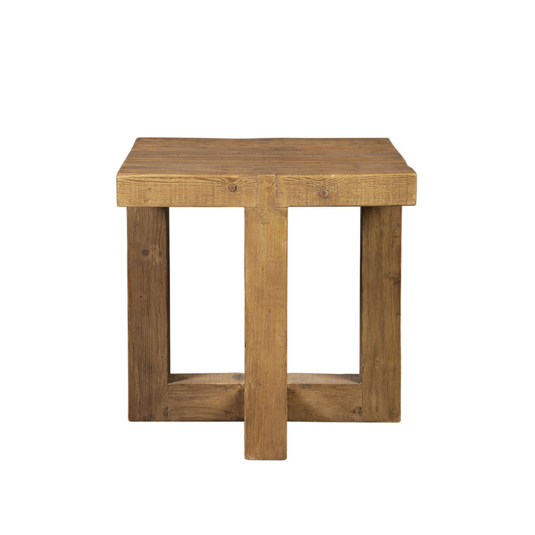 Ranger Solid Pine Rustic Brown Square End Table