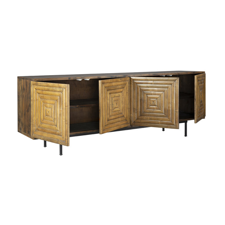 Stokes 88" Natural Bamboo and Pine Sideboard