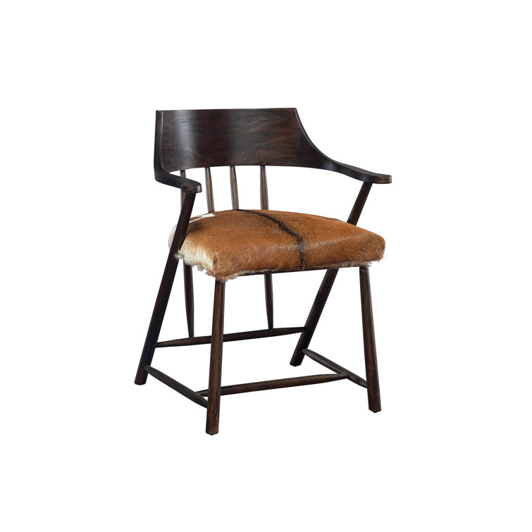Espresso Oak and Hair on Hide Upholstered Dining Chair