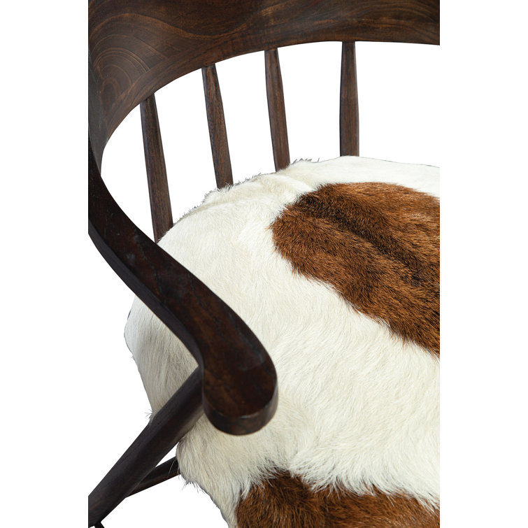 Espresso Oak and Hair on Hide Upholstered Dining Chair