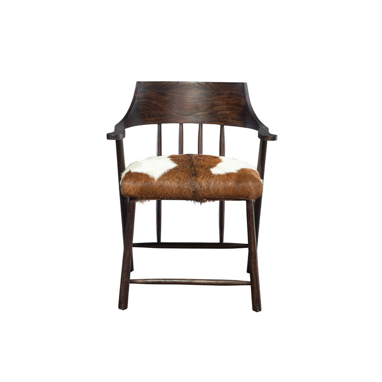 Espresso Oak and Hair on Hide Upholstered Dining Chair
