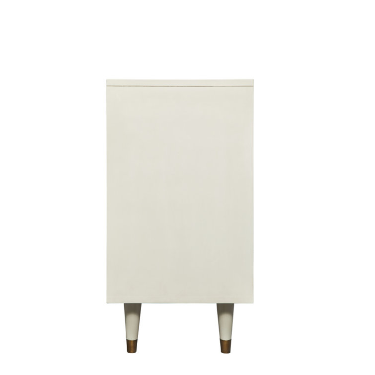 Cream Mahogany Sideboard with Caned Doors