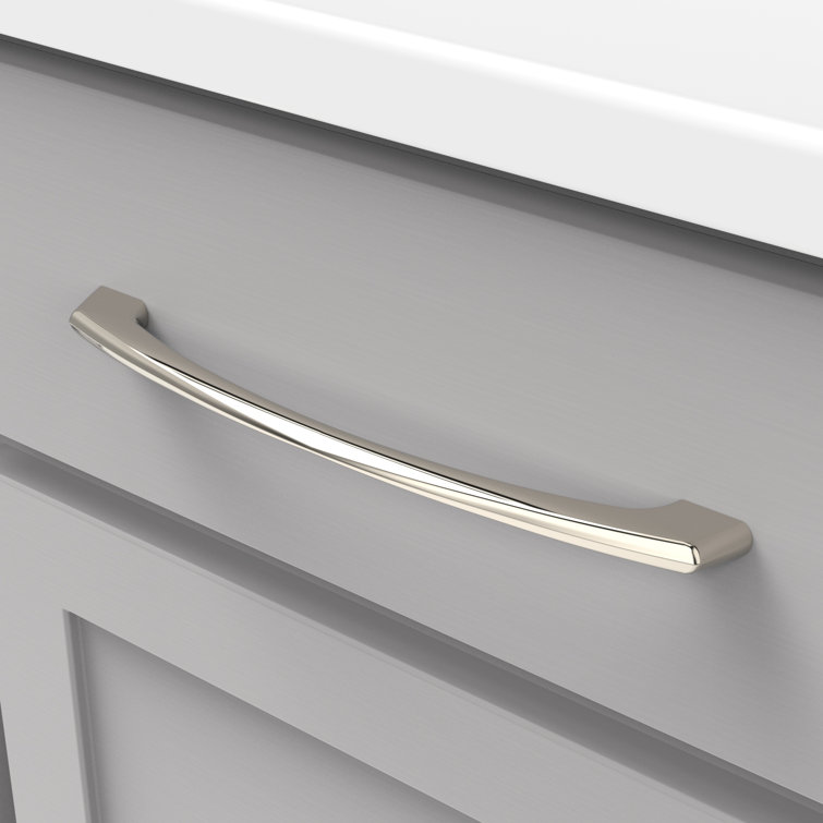 Polished Nickel Modern Arch Handle 10-Pack with Mounting Hardware