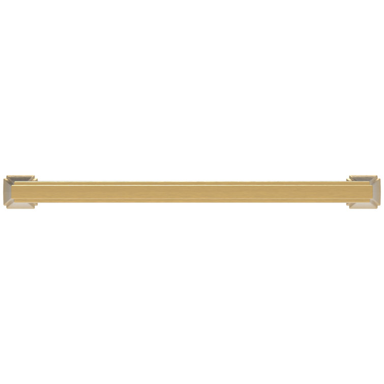 Brushed Brass Modern Cabinet Handle with Mounting Hardware