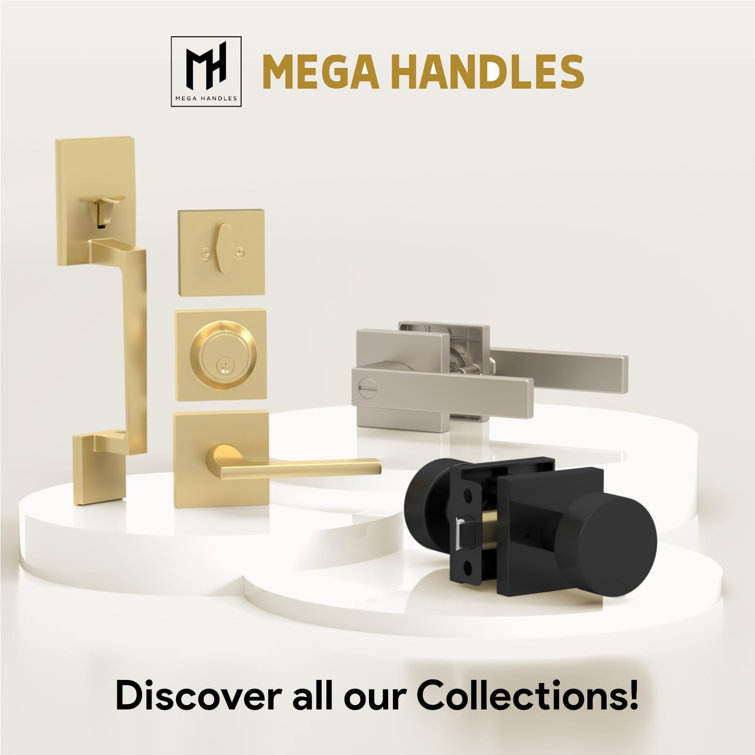 Satin Brass Modern Passage Door Lever Handle