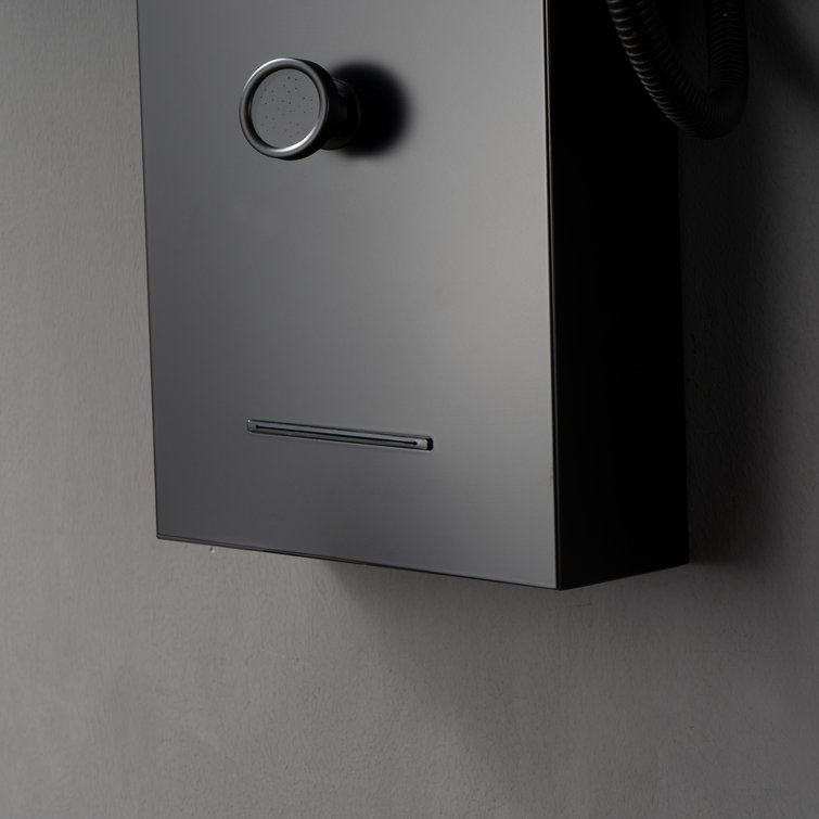 Matte Black 59'' Multi-Function Shower Panel System