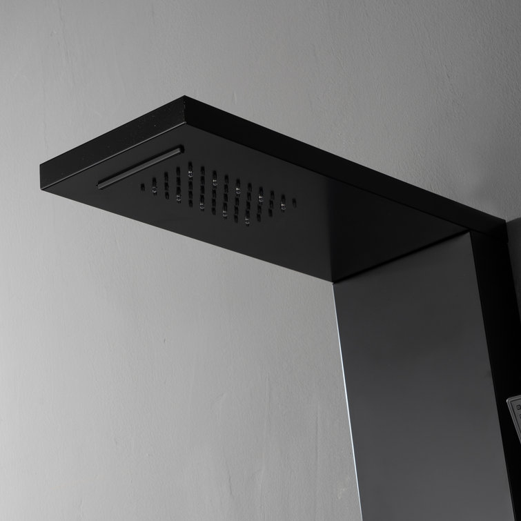 Matte Black 59'' Multi-Function Shower Panel System