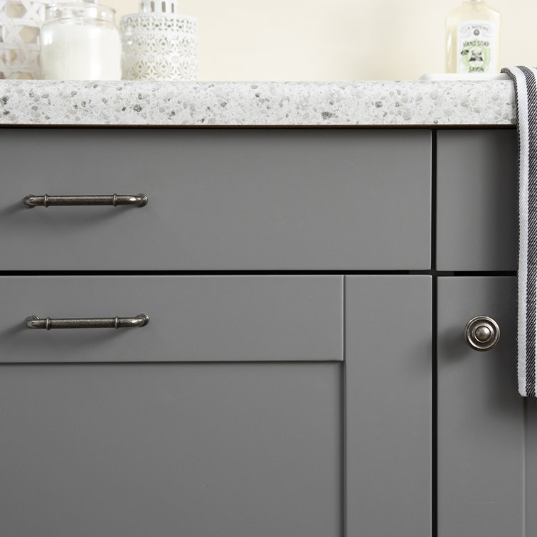 Cottage Black Nickel Rectangular Cabinet Pulls with Mounting Hardware